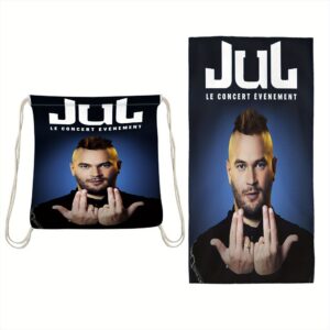 Serviette de plage pliable 2 en 1 et sac de rangement par Jul