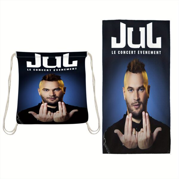 Serviette de plage pliable 2 en 1 et sac de rangement par Jul