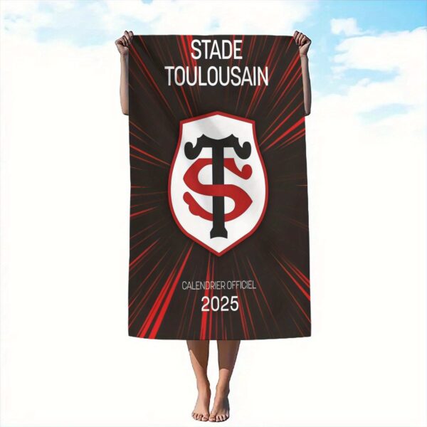Serviette de plage calendrier officiel de Stade Toulousain 2025 – Image 3