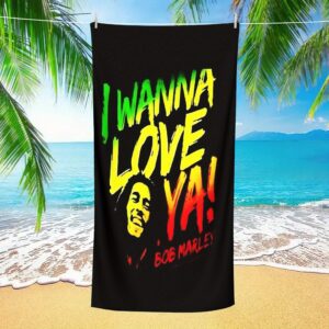 Serviette de Plage Pliable Hommage à Bob Marley