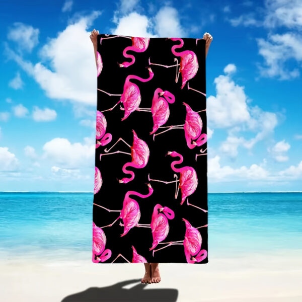 Serviette de Plage Flamant Rose – Image 4