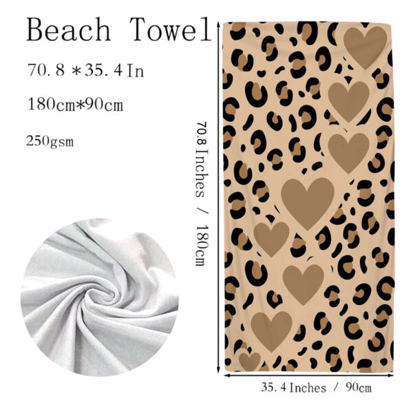 Serviette Imprimé Léopard & Cœur Chic – Image 4