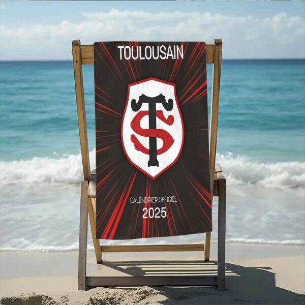 Serviette de plage calendrier officiel de Stade Toulousain 2025 – Image 5