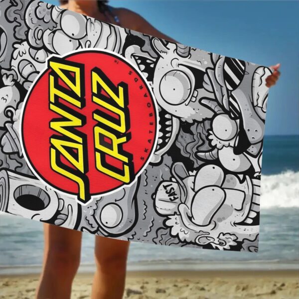 Serviette de plage en microfibre Santa Cruz Cartoon