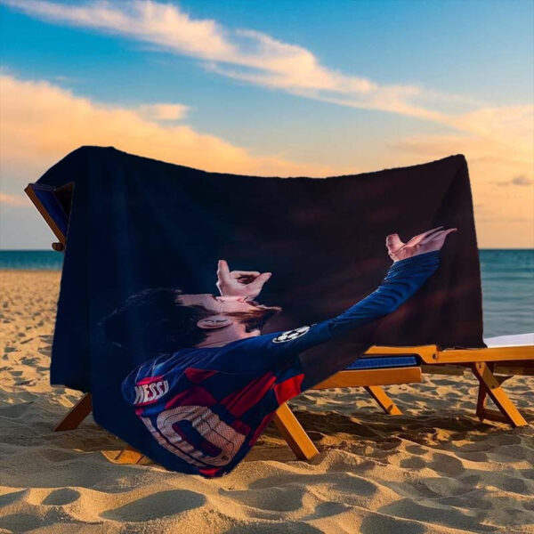 Serviette de Plage Imprimée Lionel Messi – Image 7