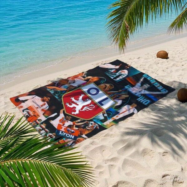 Serviette de Plage avec Logo Lyonnais – Image 4