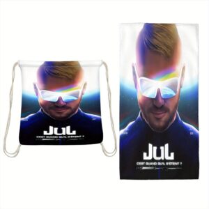 Serviette de Plage Pliable 2-en-1 Jul avec Design Tropical