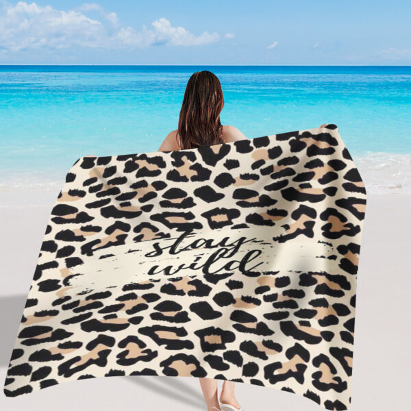 Drap de plage Imprimé Léopard – Image 3