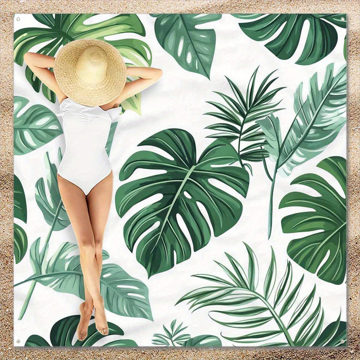 Drap de plage Feuilles Tropicales