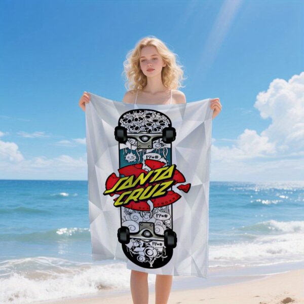 Serviette de plage Santa Cruz Skateboard – Image 2