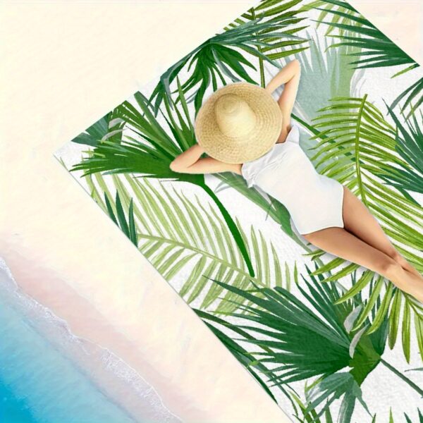 Drap de plage Feuille de Palmier Tropical – Image 2