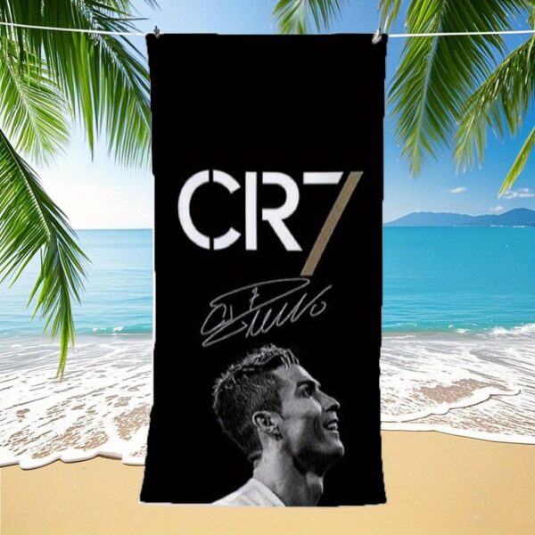 Serviette de Plage Thème Cristiano Ronaldo CR7 – Image 2