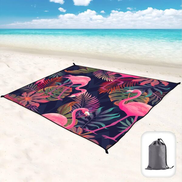 Drap de plage Motif Flamant Rose – Image 6
