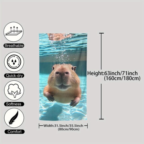Serviette de Plage Capybara – Image 3