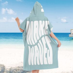 Poncho de plage "MAKE WAVES"