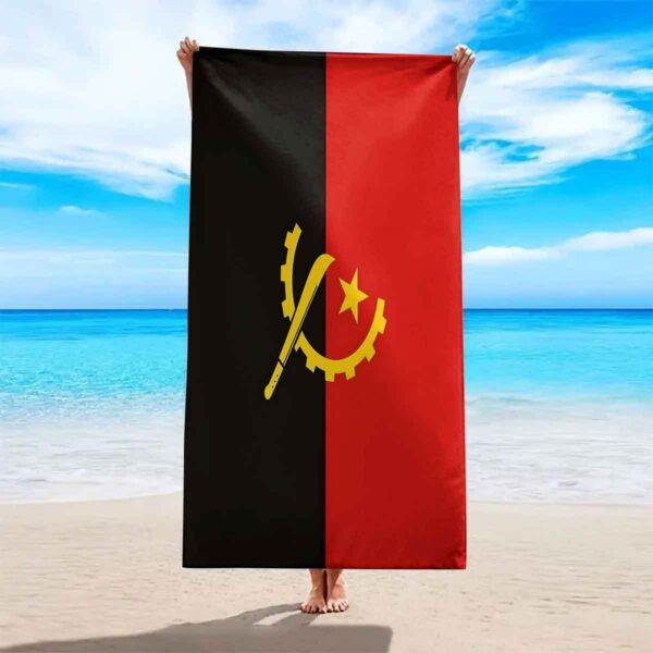 Serviette de Plage Motif Drapeau d'Angola – Image 2