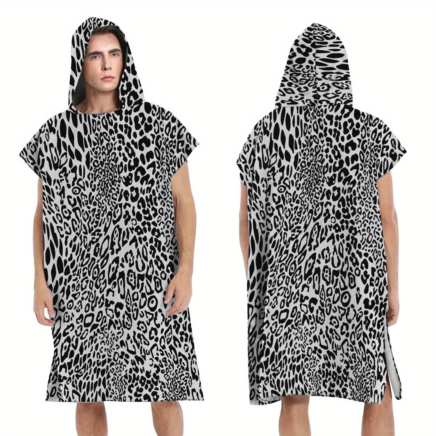 Poncho de Plage Imprimée Panthère Noire – Image 2