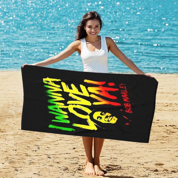 Serviette de Plage Pliable Hommage à Bob Marley – Image 3