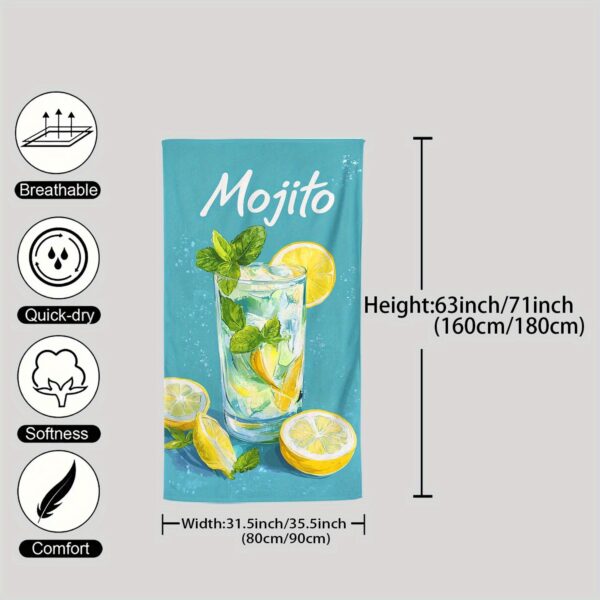 Serviette de plage Mojito tropicale – Image 3