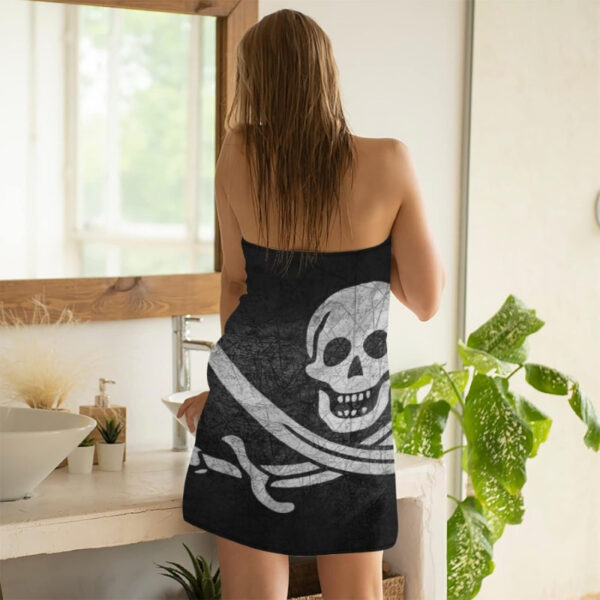 Serviette de plage en polyester Pirate Skull – Image 5