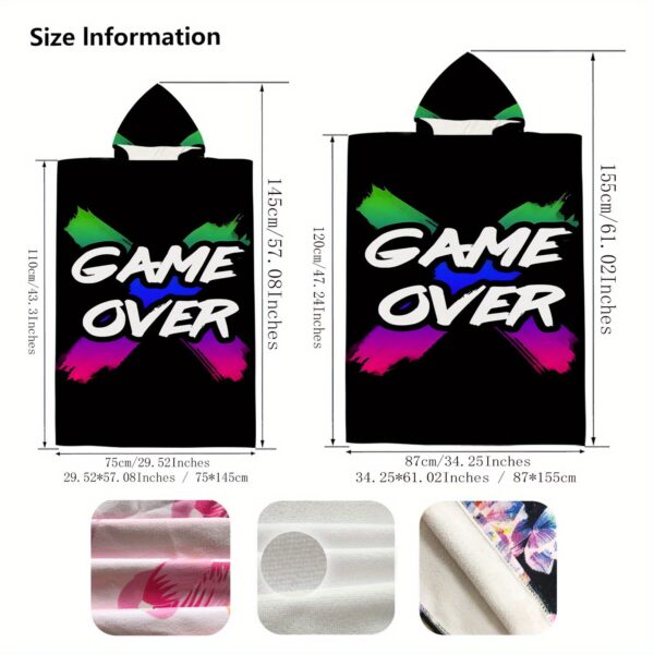 Poncho de plage Game over – Image 4