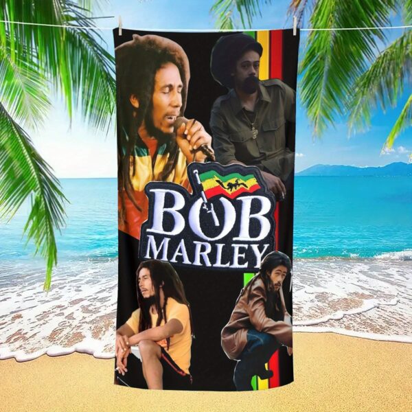 Serviette de Plage Pliable Multifonction Bob Marley & Sac à Dos – Image 5