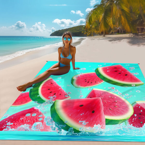 Drap de plage en forme de pastèque