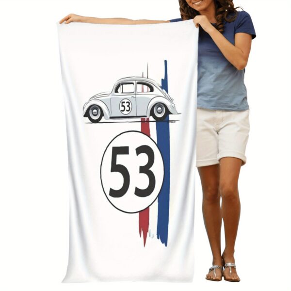 Serviette de Plage Microfibre Inspirée du Film Herbie – Image 6