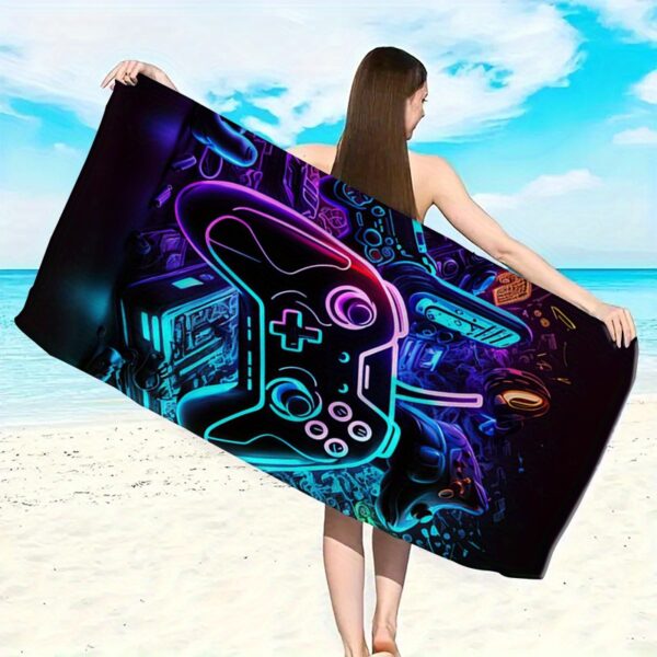 Serviette de plage manette de jeu vibrant