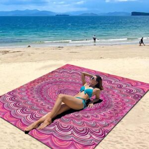 Drap de plage Tourbillon Violet Vibrant