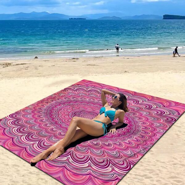 Drap de plage Tourbillon Violet Vibrant