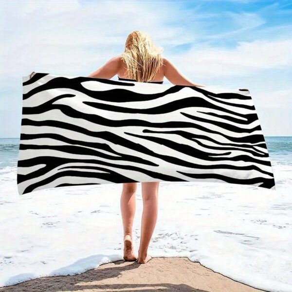 Serviette de Plage à Rayures Zèbre – Image 4