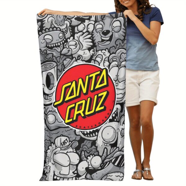 Serviette de plage en microfibre Santa Cruz Cartoon – Image 4