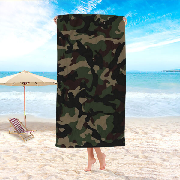 Serviette de plage ultra-douce camouflage – Image 3