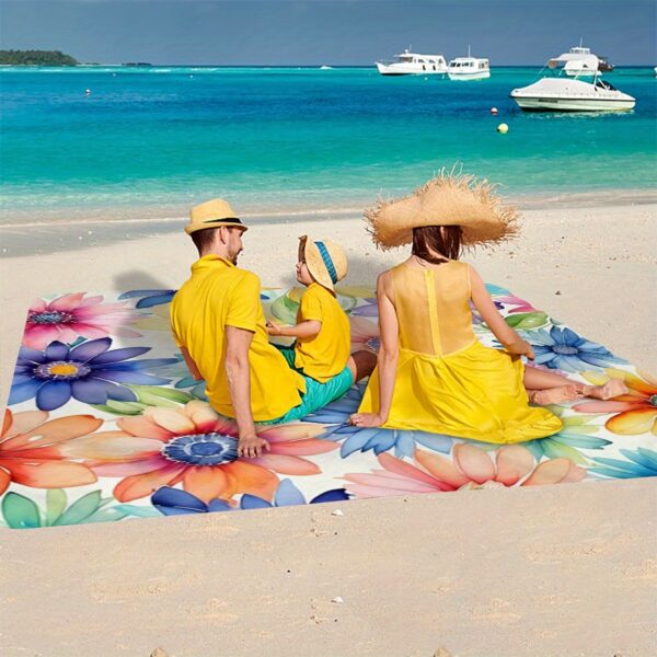 Drap de plage florale extra large – Image 5