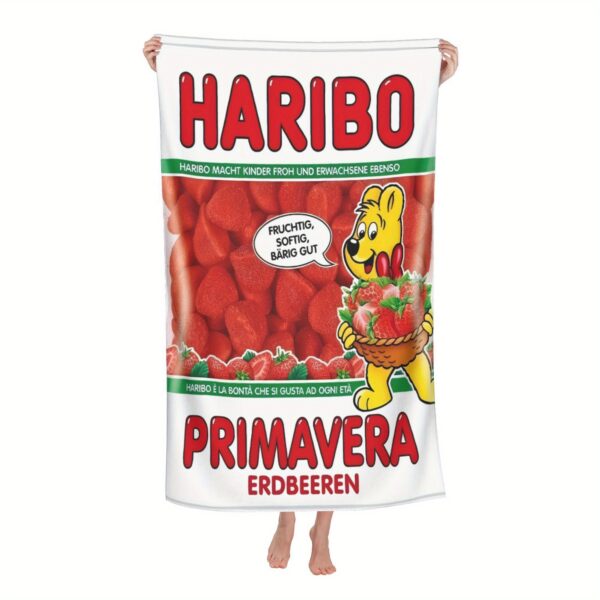 Serviette de Plage Haribo Primavera Erdbeeren