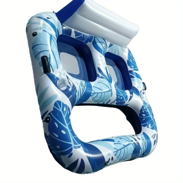 Flotteur Gonflable 2 Places avec Porte-Gobelets et Dossier – Image 9
