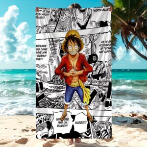 1 Serviette de plage One Piece Luffy & Franky