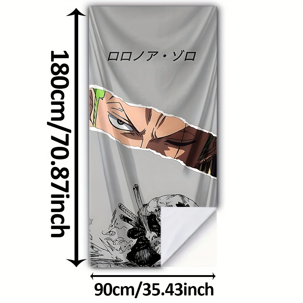Serviette de Plage Imprimée One Piece Anime - Personnage Classique Monkey D. , 1 Pièce, Douce, Absorbante, Légère, Lavable à la Main ou en Machine, Idéale pour les Vacances, Voyages, Baignade, Natation, Yoga, Fitness et Essentiels d'Été, Accessoire de Fitness,Serviette de Bain,Serviette de – Image 9