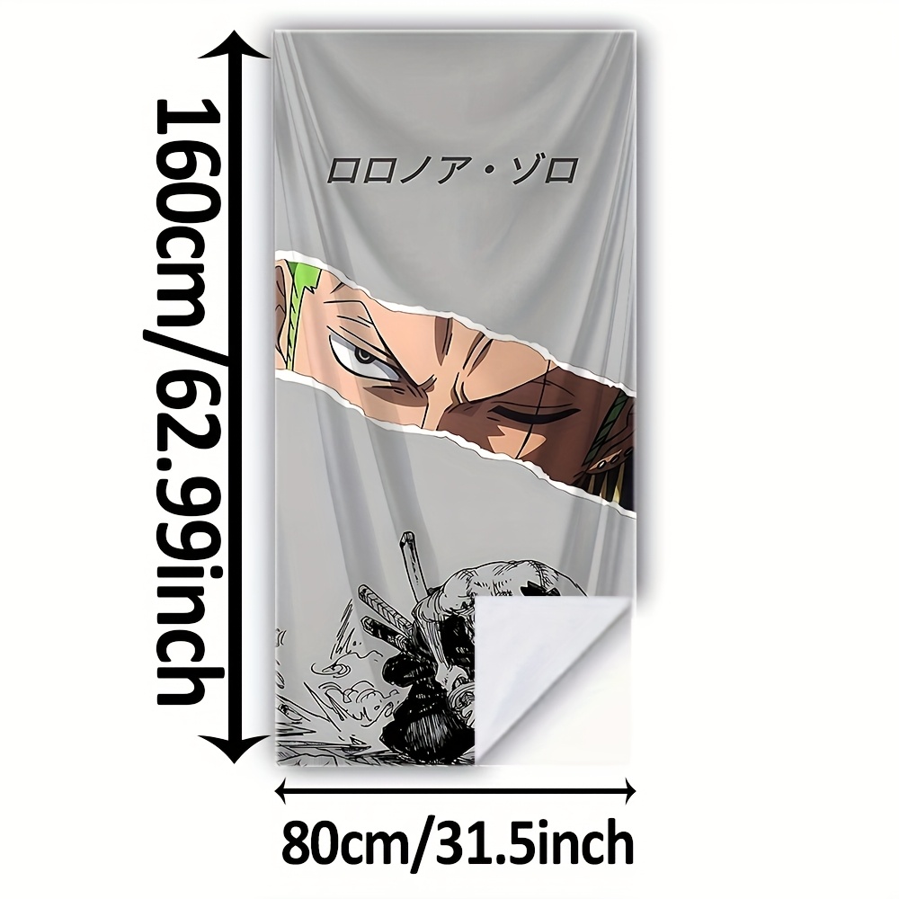 Serviette de Plage Imprimée One Piece Anime - Personnage Classique Monkey D. , 1 Pièce, Douce, Absorbante, Légère, Lavable à la Main ou en Machine, Idéale pour les Vacances, Voyages, Baignade, Natation, Yoga, Fitness et Essentiels d'Été, Accessoire de Fitness,Serviette de Bain,Serviette de – Image 7