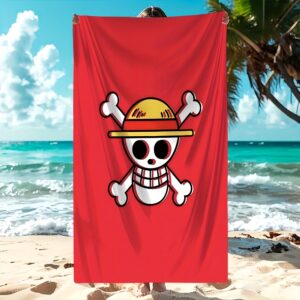 1 Serviette de plage One Piece Luffy & Nami