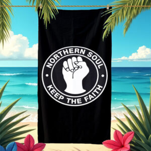 Serviette de plage Northern Soul Keep The Faith