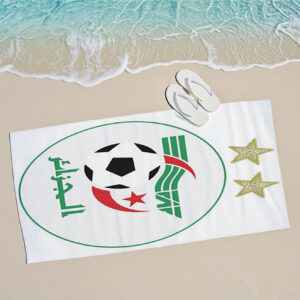 Serviette de Plage Imprimée Équipe Nationale Algérienne