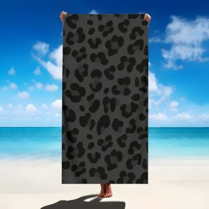 Serviette de plage léopard noir